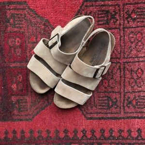 Beige Naot Strappy Sandals